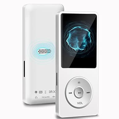 Lettore MP3 Bluetooth, 32GB Lettore MP4 Portatile HiFi Lossless Sound, MP3 Player Musicale Lettore con radio FM/Registratore Vocale/Video/E-Book, Suppota TF Fino a 128G (Cuffie Incluse)