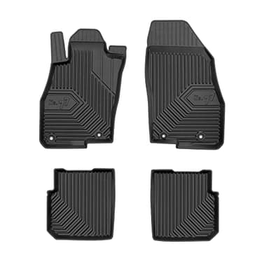 Tappetini per auto No.77 compatibile con ALFA ROMEO MiTo 2008-2018 su misura in gomma | Set di tappetini premium | Materiale TPE durevole | Bordini più alti