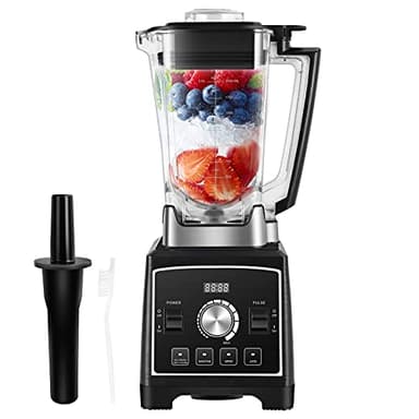 Vpcok Direct Frullatore Elettrico Smoothie Macinare Succo Ghiaccio Frullato Autopulente 2000W 2L Carafe 8 Teste di Taglio Migliorate, con 8 Marce e 1 Pulsante a Impulsi, 5 Intelligenti Preimpostate
