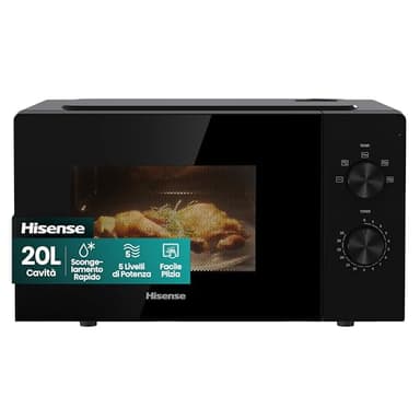 Hisense H20MOBP1 Forno a Microonde, Nero, 20 l