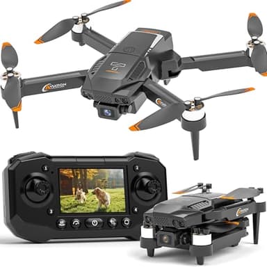 Drone F205 con Telecamera, Motore Brushless Drone con schermo da 2,4 inch Adulto, Auto-Hover, controllo gestuale, scheda SD da 8GB con lettore di schede, avvio con un solo tasto per principianti