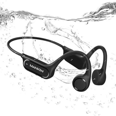 MANKIW Cuffie Nuoto, Cuffie Conduzione Ossea Bluetooth 5.4, Cuffie Impermeabili IPX8, Cuffie Subacquee con Memoria da 32 GB e MP3 Player per Nuoto, Corsa