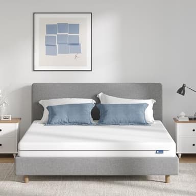 Avenco Materasso Matrimoniale 160x190, Alto 12 cm, Materassi in Schiuma di Fibra di Bambù, Materasso Reversibile, 7-Zone di Comfort, Livelli di Compattezza H3 e H4, Lavabile, Traspirante