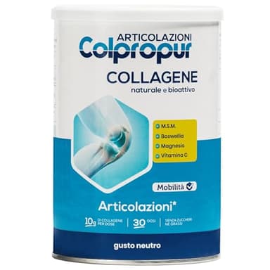 Colpropur Articolazioni - Integratore per il Benessere Articolare e Ossa Sane - Con Collagene Idrolizzato, Magnesio, MSM, Boswellia e Vitamina C - 336g in Polvere