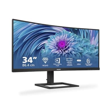 Philips Monitors Philips 346E2CUAE/00 Monitor 34" VA WLED 3440 x 1440 HDMI/DP Curved, Nero, 34"
