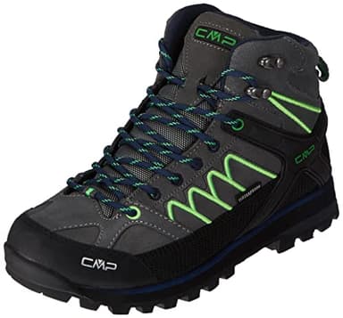 CMP MOON MID TREKKING SHOES WP, Scarpe da Trekking Uomo, Grey-Verde Fluo, 41 EU