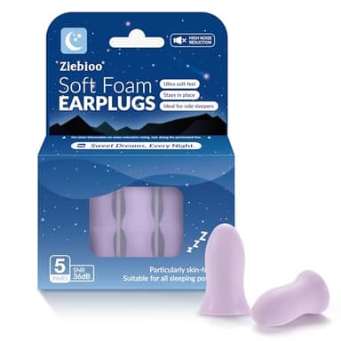 𝐓𝐎𝐏 𝟐𝟎𝟐𝟒 Ziebioo tappi orecchie dormire, Design ergonomico, SNR da 36 dB Tappi per le orecchie ipoallergenici con cancellazione del rumore per bloccare il russare, volare, studiare, lavorare