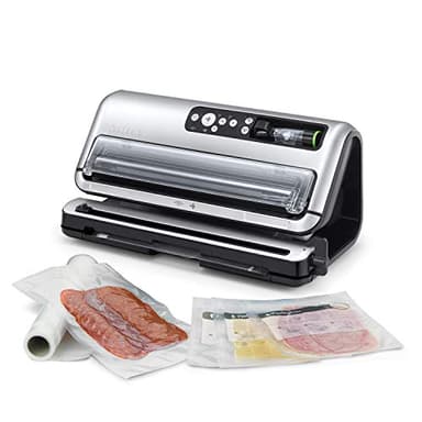 FoodSaver FFS006X macchina sottovuoto per alimenti secchi/umidi, portarotolo e taglierina,3 livelli aspirazione + sigillatura automatica,funzione marinatura,tubo per contenitori,accessori inclusi