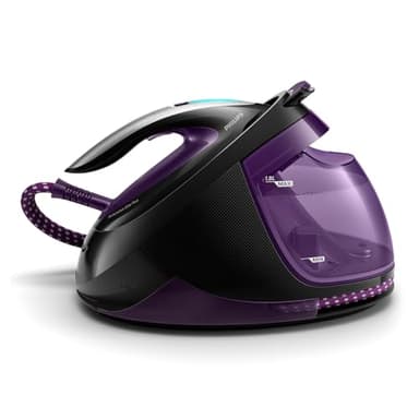 Philips PerfectCare Elite Plus Ferro da Stiro con Caldaia - 2700W, Colpo di Vapore 550g, Pressione 7,7 Bar, Tecnologia OptimalTEMP, Serbatoio 1,8 l, Viola/Nero (GC9675/80)