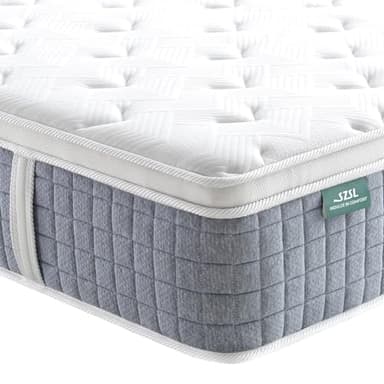 SZSL INDULGE IN COMFORT Materasso 120 x 190 20 cm, spessore H3 H4, materasso a molle insacchettate e memory foam, 7 zone ergonomiche, perfetto sostegno, compattezza media e traspirante per adulti e