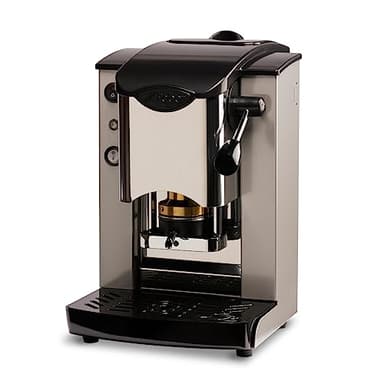 FABER COFFEE MACHINES | Modello Slot Inox | Macchina caffe a cialde ese 44mm | Pressacialda in ottone regolabile (GRIGIO | NERO)