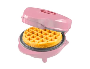 Bestron Piastra per Waffle in Edizione Natalizia, Edizione Limitata, Macchina per Waffle con Rivestimento Antiaderente, per Natale, Feste o come Regalo, Dimensione Waffle 10 cm, Colore: Rosa opaco