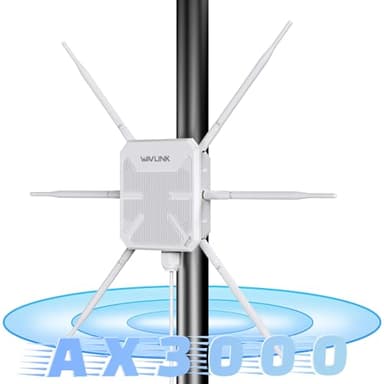 Ripetitore WiFi Esterno Potente Antenna WiFi Lunga Distanza (antenna 360 gradi) - Amplificatore WiFi 6 Wavlink AX3000 Mesh - Outdoor Poe WiFi Range Extender Access Point - Wi Fi Repeater