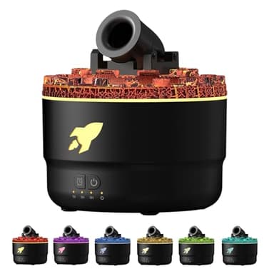 Ruiqas Cannon Diffusore Di Oli Essenziali Diffusore di Nebbia Fredda con 7 Luci Colorate e Timer di Spegnimento Automatico Senza Acqua,200ml