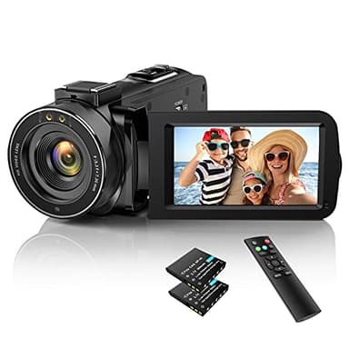 IXNAIQY Videocamera Digitale 1080P Camcorder FHD 30FPS 36MP Vlogging Camera per Youtube IR Visione Notturna, 16X Zoom Digitale, 3.0" IPS Schermo Video Camera con Telecomando 2 Batterie