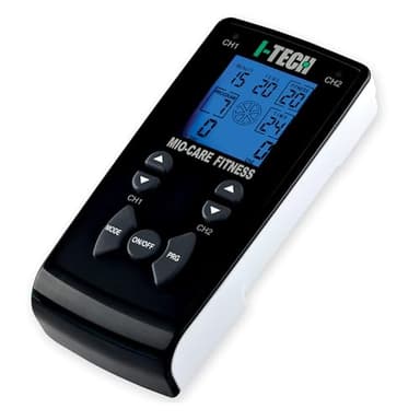 I TECH Mio Care Fitness, elettrostimolatore con 2 Canali Indipendenti e fino a 8 Elettrodi, Intensità Massima 200 mAh e 45 Programmi