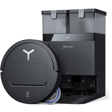 ECOVACS DEEBOT T50 PRO OMNI Robot Aspirapolvere Lavapavimenti, 15000 Pa, Spazzola Laterale Estensibile e Lavapavimenti, Aggiunta Automatica Soluzione Detergente, Lavaggio con Acqua Calda a 75 ℃, Nero