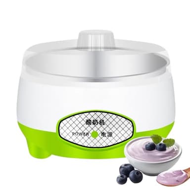 Yogurtiera da 1,2 l, macchina compatta per yogurt con riscaldamento efficiente e uniforme, macchina per yogurt e nattos fai da te con rivestimento in acciaio inox