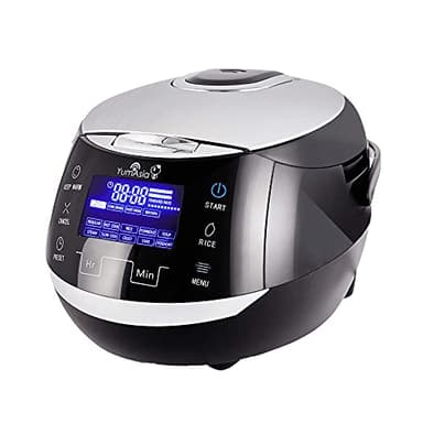 Yum Asia Sakura cuociriso con Ciotola in Ceramica e Micom Fuzzy Logic (8 Tazze, 1,5 Litri) 6 funzioni di Cottura del Riso, 6 funzioni Multicooker, Display a LED Motouch - 220-240V EU