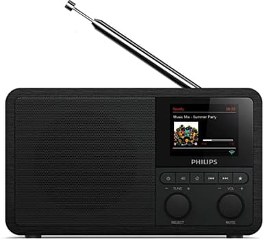 Philips Audio Radio Internet Dab+ Pr802/12 Radiosveglia Dab+ (Bluetooth, Dab+, Sleep Timer, Dual Alarm, Spotify Connect) Nero