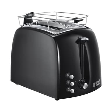 Russell Hobbs Tostapane con Pinze - 2 Fette - Scomparti per toast extra larghi - Pinze per toast integrate, 6 livelli di doratura; Funzione di Scongelamento, 850 W; TexturePlus 22601-56