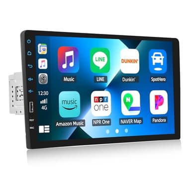 CAMECHO Stereo 1 DIN con Carplay Wireless Android Auto, Autoradio con Schermo da 9 Pollici, Vivavoce Bluetooth, FM/RDS Radio/Mirror Link/Supporta USB/Type-C