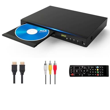 Lettore DVD Blu-ray, Lettore Multimediale per Film e Musica Dolby Audio, Full HD 1080P, lettore Blu-Ray con HDMI/AV/Coassiale, Blu-ray Disc per regione B/2