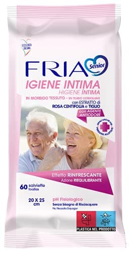 FRIA SALVIETTE UMIDE SENIOR IGIENE INTIMA DELICATE 60 PZ. - VENDITA CARTONE DA 6 CONF. DA 60 PZ. = TOTALE 360 SALVIETTE UMIDE