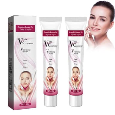 V Crema Rassodante Viso, 2 Pezzi Crema Per il Viso, Crema Viso Per Dimagrire, Viso Lifting Firming Cream per Pelle Flaccida, Linee Sottili, Décolleté 20 G cream3-7
