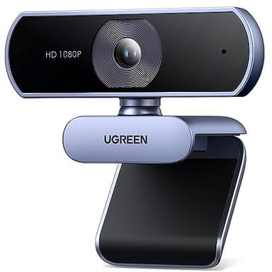 UGREEN Webcam Full HD 1080P 30FPS USB PC Camera 2 Microfono Incorporato Rotazione di 360 Gradi Plug Play per Windows MacOS Linux Supporto Youtube Streaming Skype Video Calling Zoom Videoconferenze