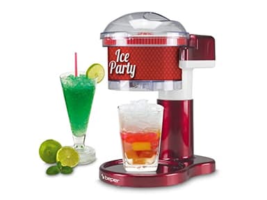 BEPER P102GEL100 Tritaghiaccio Elettrico con Lame in Acciaio Inox - Macchina del ghiaccio Ideale per Granite, Cocktail e Sorbetti