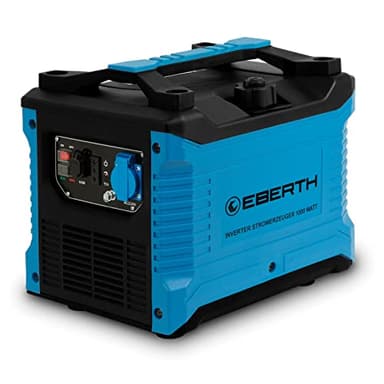 EBERTH 1000 Watt Generatore di corrente Inverter, Gruppo elettrogeno con 2 CV Motore a benzina 4T, 1x 230V, 2x USB, tecnologia inverter per una potenza senza picchi di tensione, Generatore portatile
