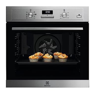 Electrolux Serie 600 Forno da Incasso a Vapore Multifunzione, Capacità 68 L, COD3S40X, Funzione Pizza, SteamBake, Pulizia AquaClean, 589x594x568 mm, Inox Antimpronta