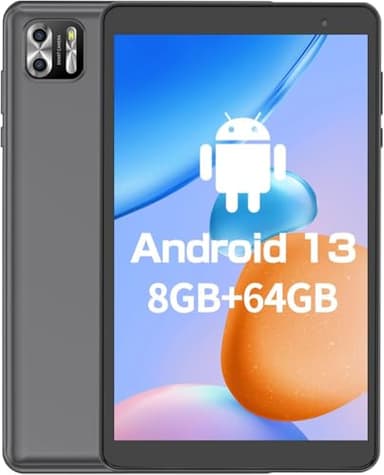VASOUN Tablet TAB8 Tablet Android 13 da 8 pollici, 8 GB di RAM (4 + 4 GB di espansione), 64 GB di ROM, doppio WiFi Bluetooth 5.2, display IPS HD 1280 x 800, fotocamera da 2 MP + 8 MP, batteria da 5000