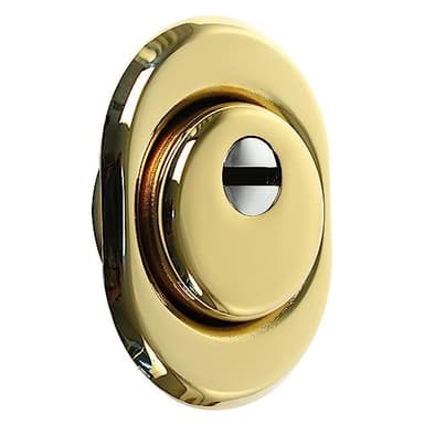 1PEZZO DEFENDER ANTITRAPANO REGOLABILE PER SERRATURE h.14/25 mm - ømm. 50 ottone
