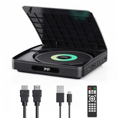 Mini lettore DVD, lettore DVD/CD YOTON 1080P HD, supporto TV HDMI/USB, nessuna limitazione regionale, NTSC/PAL, ultima funzione di memoria, telecomando