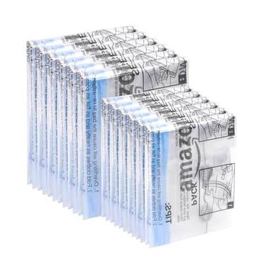 Amazon Basics Sacchetti di stoccaggio da viaggio arrotolabili, confezione da 12 (6 piccoli e 6 medi), per Abbigliamento, con Cerniera, Trasparente