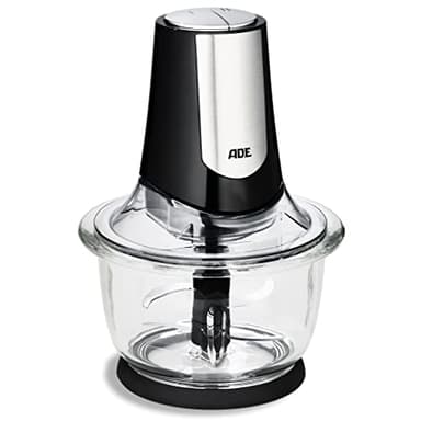 ADE KA2110 Potente tritatutto elettrico | motore da 500 W | 2 velocità | cipolle, carne, verdure | 4 lame en acciaio inox | grande ciotola in vetro da 1,2 litre