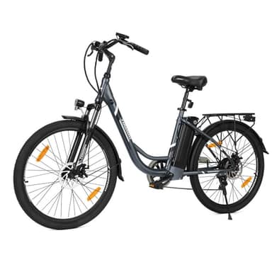 Touroll B1 Bicicletta Elettrica, 26" Bici Elettrica Adulto con 36V 15.6Ah Batteria al Litio Rimovibile, Autonomia di 90-40km, 7 Velocità, Velocità Max 25km/h