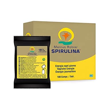 MARCUS ROHRER Spirulina Integratore Alimentare Completo Adatto Ai Vegani, Bustine Di Ricarica (180 Compresse), color Standard