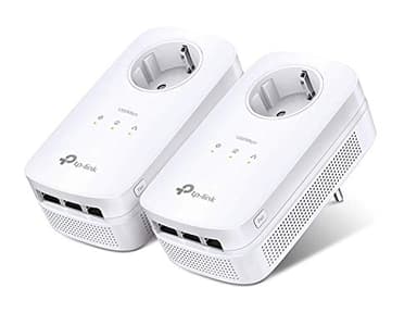 TP-Link TL-PA8030P KIT AV1300 Powerline Starter Kit, con Presa Passante, 3 Porte Gigabit, Velocità Fino a 1300 Mbps, 2*2 MIMO, HomePlug AV2, Green Powerline, Plug & Play, CPU Qualcomm, Bianco