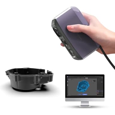 Scanner 3D portatile Moose Lite per stampante 3D, precisione dettagliata elevata da 0,05 mm, scansione a 10 FPS ad alta velocità con lenti anti-vibrazione, scanner per modelli 3D - Pacchetto standard