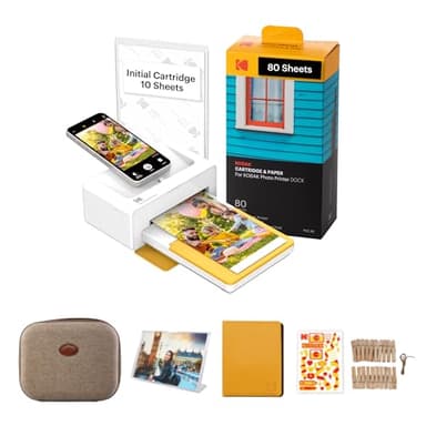 Kodak Dock Plus PD460 Regalo di Natale, Stampante Fotografica Portatile per Smartphone, 10 x 15 cm, Confezione di Accessori da 90 Carte Fotografiche