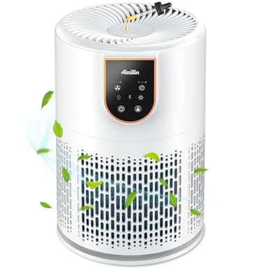 Aircillin Purificatore d'Aria Con 5-stage Filtro HEPA, Purificatore Aria 3 Velocità Può Rimuovere Il 99,97% di Polvere, Polline, Fumo, Copertura Massima 798Sq Ft, 25 dB, Timer