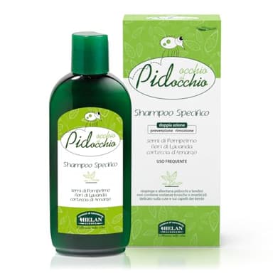 Helan, Occhio al Pidocchio, Shampoo Pidocchi, Specifico Trattamento Pidocchi e Lendini Forte, per Pelle Sensibile, con Oli Vegetali Andiroba e Neem e Fiori di Lavanda, 200 ml - Made in Italy