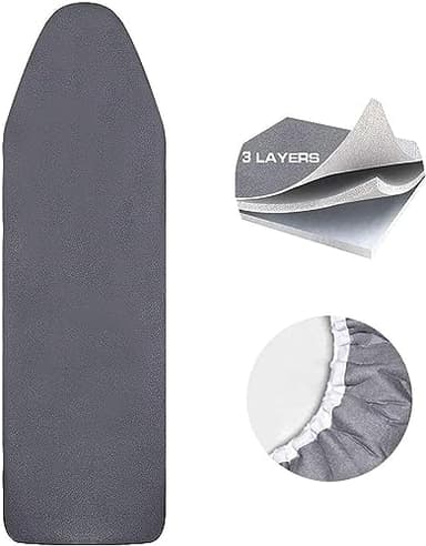 Copri Asse Ferro da Stiro Compatibile con Foppapedretti Gimi Rayen Polti Vileda Colombo e altre marche di 115-130 x 33-46cm asse da Stiro,Regolabile Copriasse da Stiro Elastici Copri Asse da Stiro