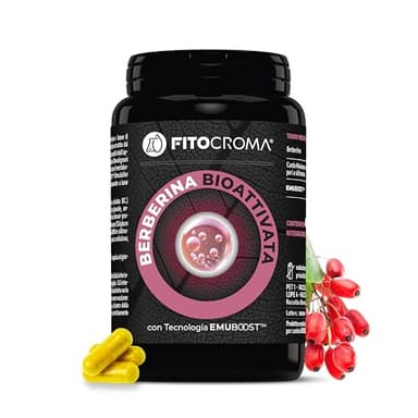 FITOCROMA® BERBERINA - Bioattivata con Tecnologia EMUBOOST™ + Silimarina, Innovativa fomulazione ad Elevato Assorbimento - Berberina integratore