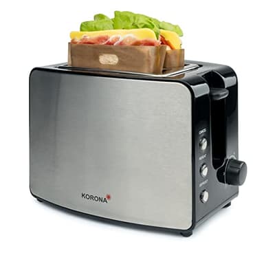Korona 21250 Tostapane I a doppia I fessura con tasche per tostapane I fessure extra grandi per toast di sabbia americana I 4 tostapane I riutilizzabili per tostare panini
