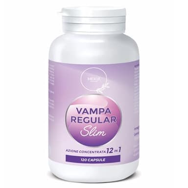 Mekià® Vampa Regular Slim - Integratore per Menopausa, 120 Capsule, Azione 12 in 1. Con Soia Isoflavoni+AGNOCASTO+ SALVIA,Equilibrio del Peso Corporeo e il Controllo delle Vampate di calore