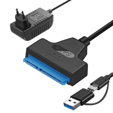 Cavo dati da SATA to USB Adattatore da USB 3.0 a disco rigido sata,Compatibile con dischi rigidi esterni e interni Adattatori SSD/HDD da 2,5 3,5 pollici Supporto per sistemi operativi Windows, Mac